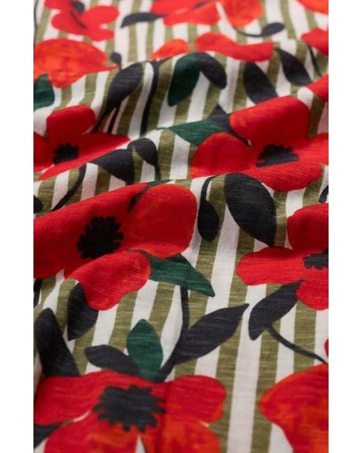 Seasalt Cornwall Red Studio Glass Organic Cotton Button-Up Top
