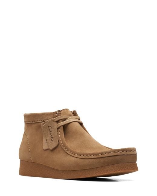 Clarks Brown Wallabee Suede Boot for men
