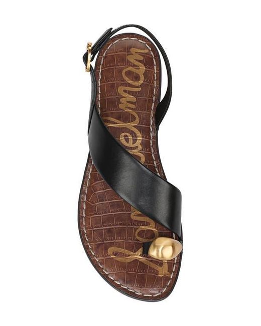 Sam Edelman Black Gace Toe Loop Slingback Sandal