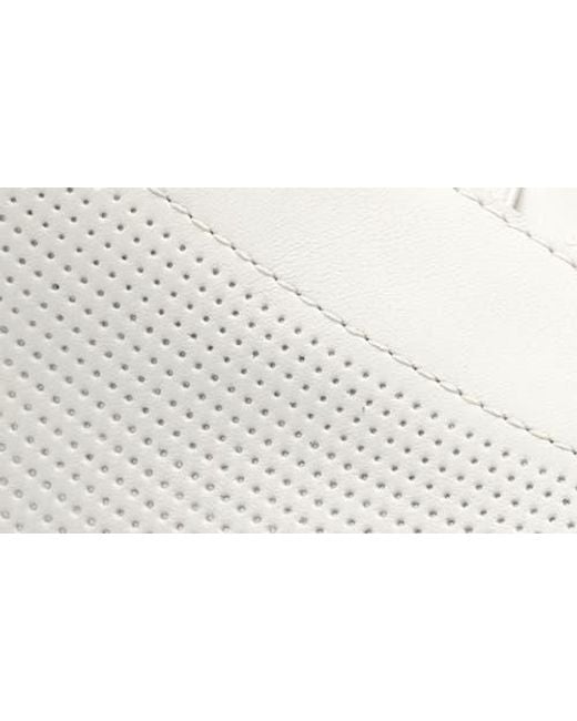 Johnston & Murphy White Anders Perforated Leather Sneaker for men