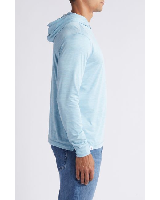 Johnnie-o Blue Talon Prep-formance Long Sleeve Hooded T-shirt for men
