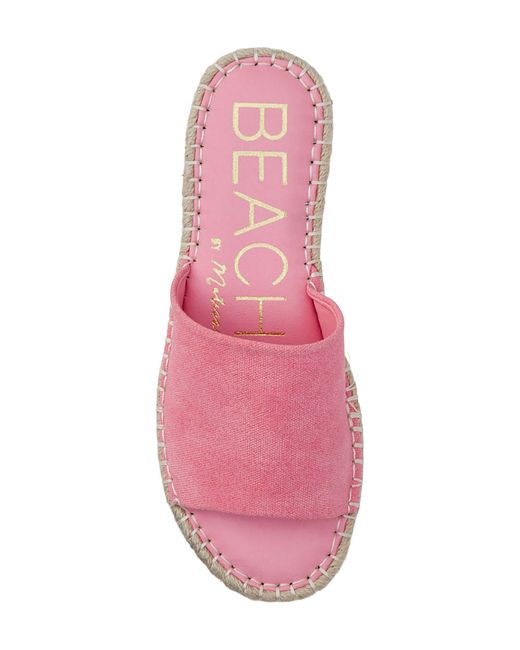 Matisse Pink Skylar Platform Slide Sandal