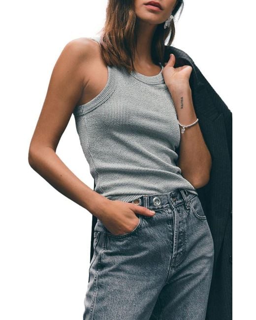 Next Gray Glitter Tank Top