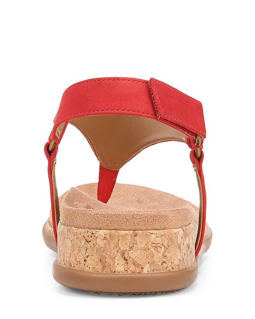 Vionic Red Kirra Ii Platform Wedge Sandal