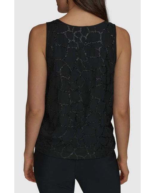 Donna Karan Black Sequin Tank