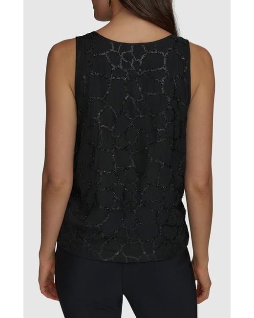 Donna Karan Black Sequin Tank