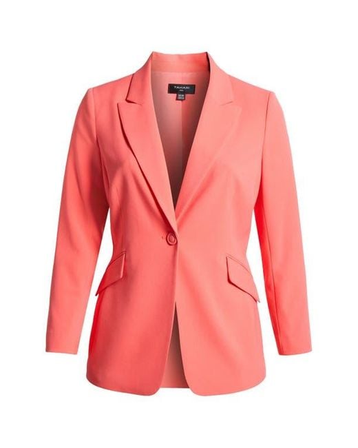 Tahari Pink One-Button Blazer