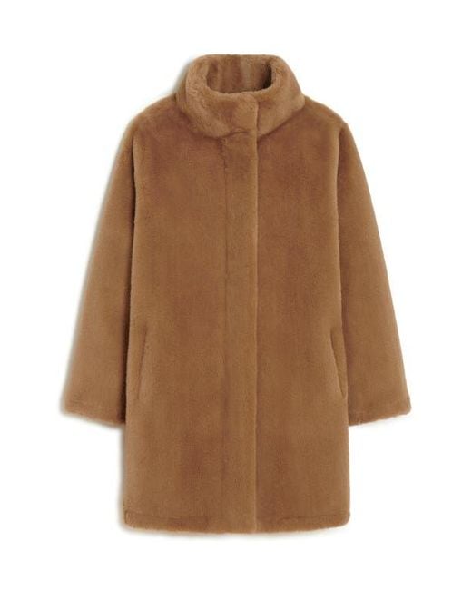 Apparis Brown Blair Pluche Faux Fur Coat