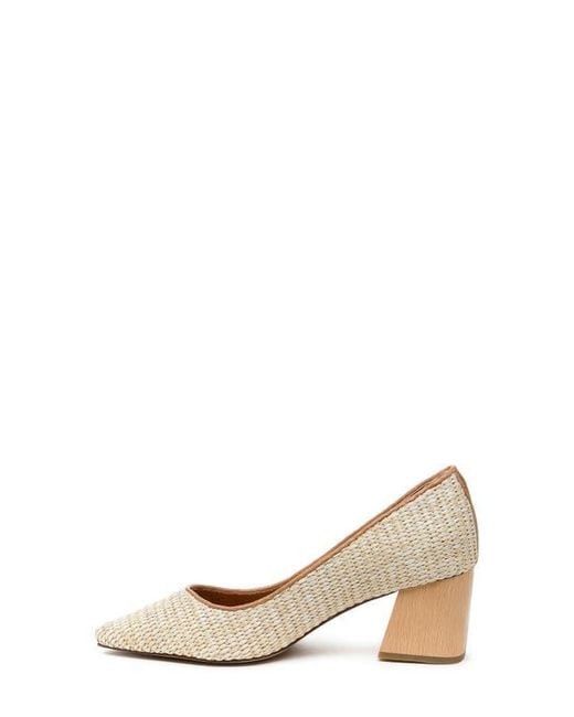 Kelsi Dagger Brooklyn Natural Woven Pointed Toe Pump