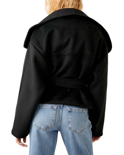 Free People Mina Tie Belt Jacket in Black Lyst