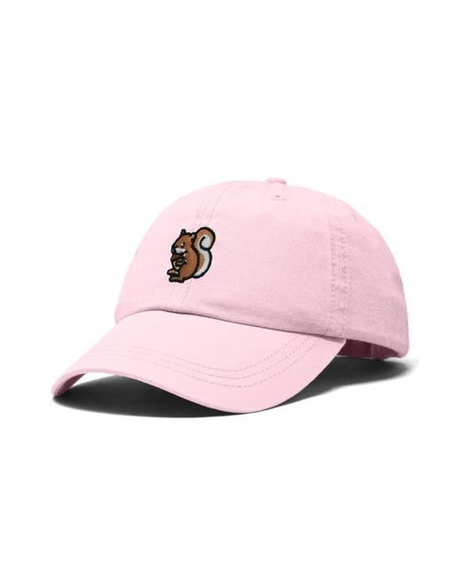Alix Pink Squirrel Embroidered Outdoor Cap for men