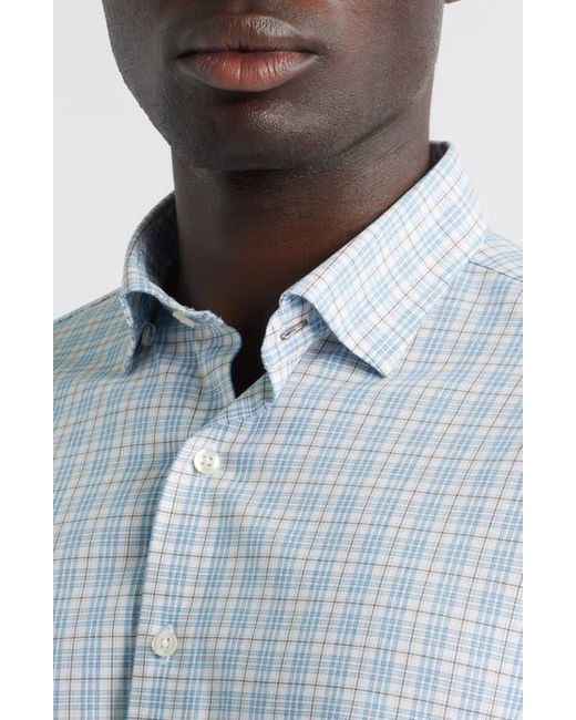 Johnnie-o Blue Ferdinand Plaid Performance Button-Up Shirt for men