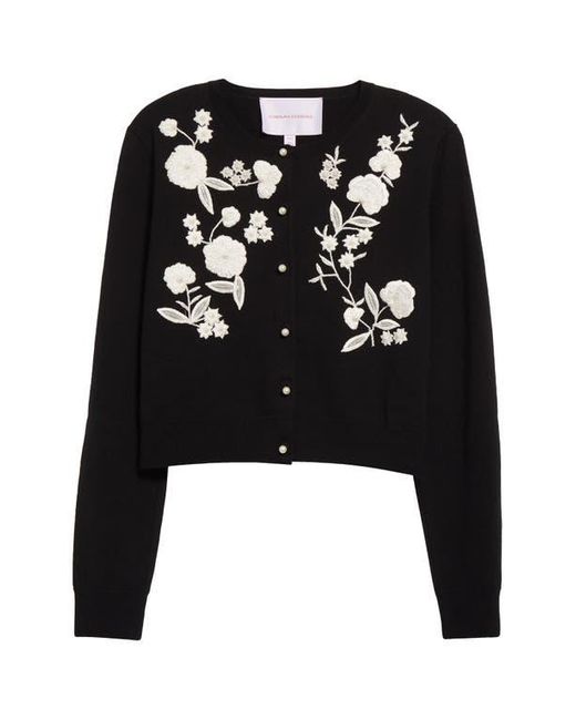 Lovedrobe Floral Embroidered Black Cardigan main image 1