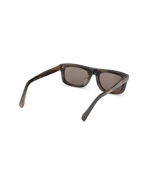 Zegna Multicolor 55Mm Rectangular Sunglasses for men