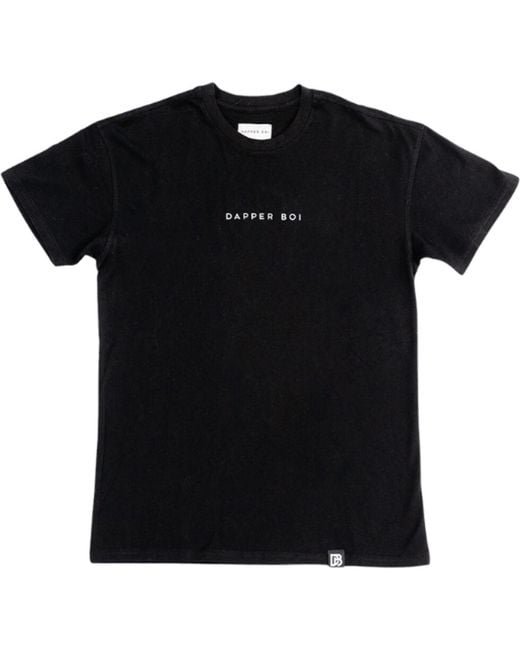 Dapper Boi Black Essential Drop Shoulder Tee