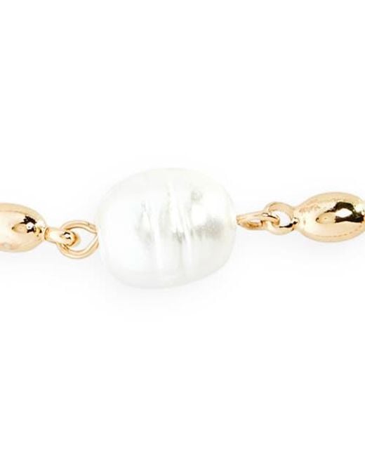 Open Edit Metallic Set Of 2 Cultured Pearl Ball Chain Necklaces