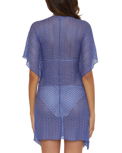 Becca Blue Golden Lace Cover-up Tunic