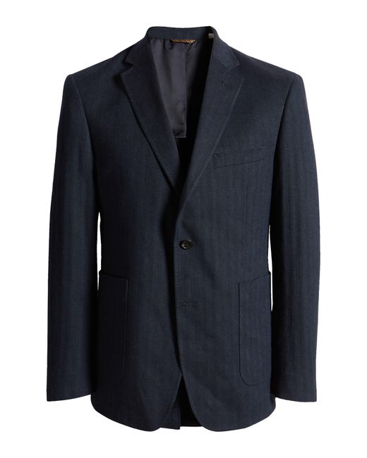Billy Reid Blue Virgin Wool Blend Sport Coat for men