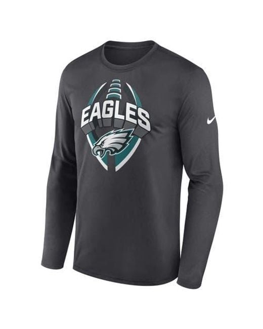 Nike Blue Philadelphia Eagles Primetime Legend Icon Performance Long Sleeve T-Shirt for men