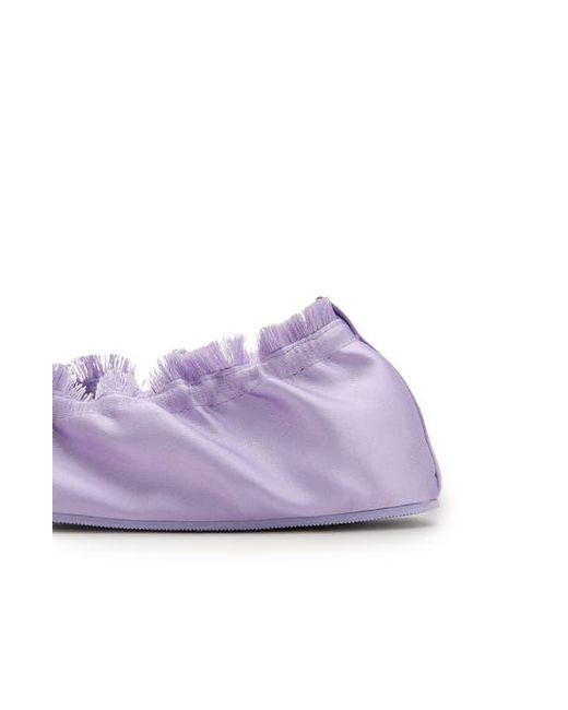 Mango Purple Satin Ballet Flat