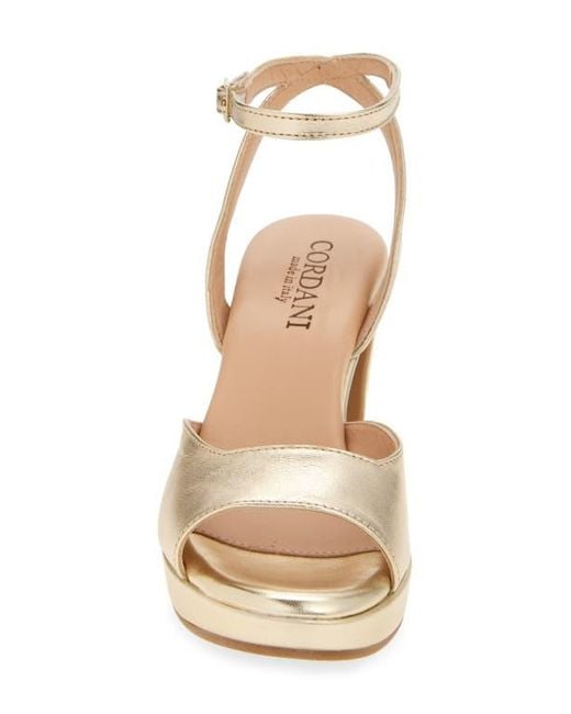 Cordani Metallic Vita Ankle Strap Platform Sandal