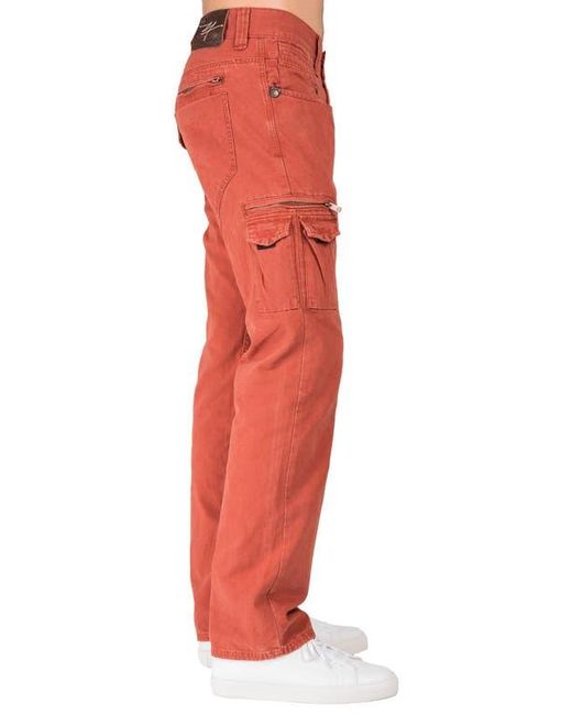 Level 7 Red Cargo Jeans for men