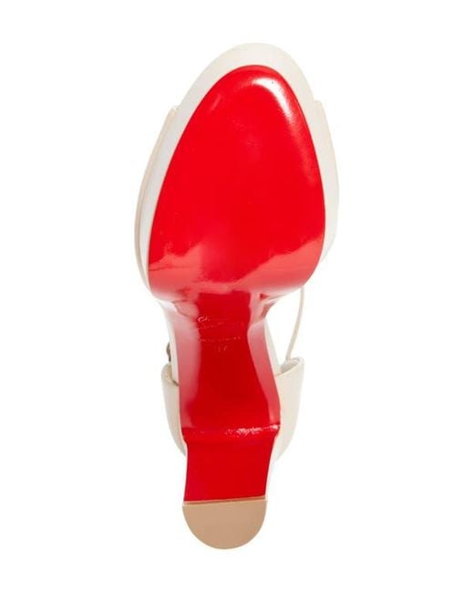 Christian Louboutin White Sandaloo Platform Sandal