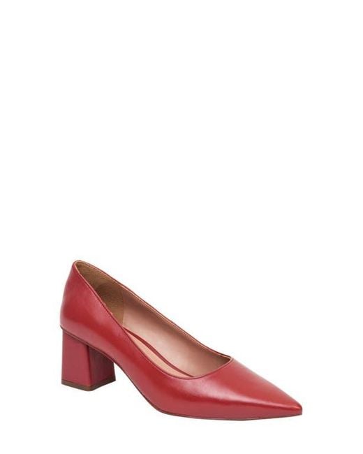 Linea Paolo Red Bilson Pointed Toe Pump