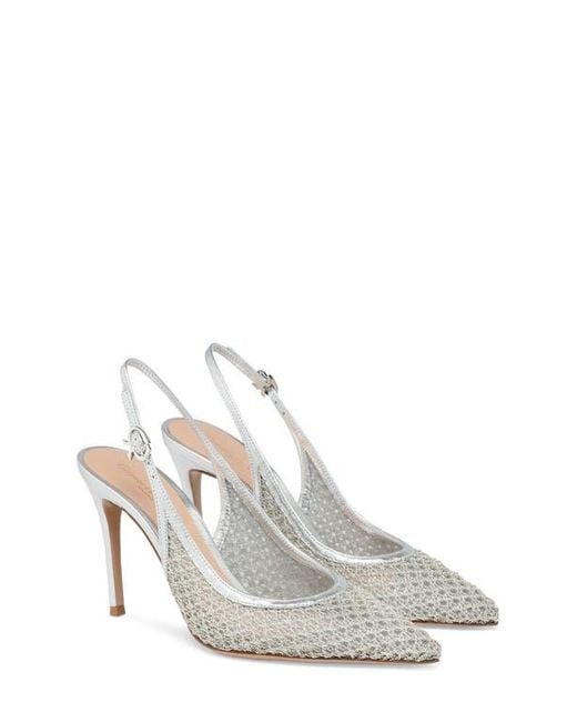 Gianvito Rossi White Nikki, Slingback