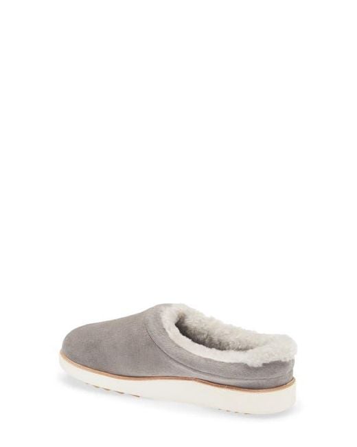 Olukai Gray Mani Genuine Shearling Slipper
