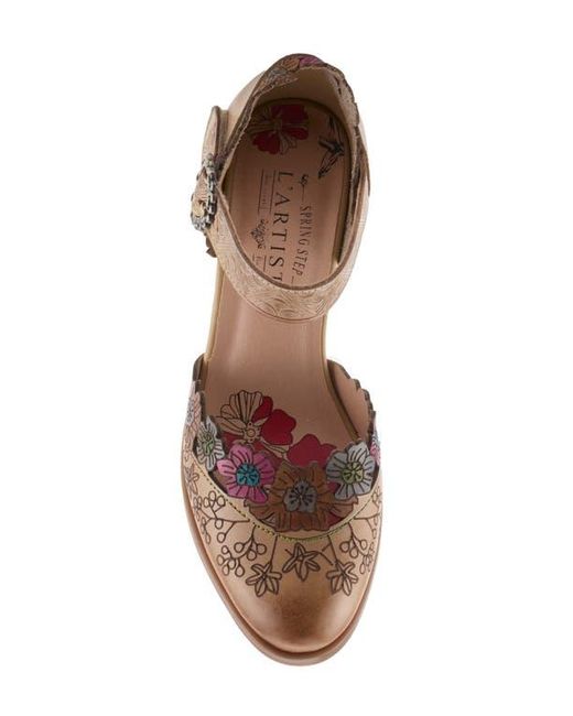 Spring Step Brown Happydance Ankle Strap Pump