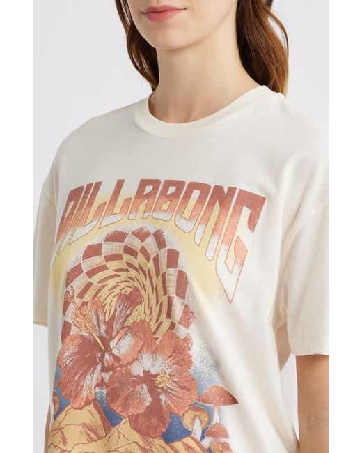Billabong White Paradise Tour Short Sleeve Graphic T-Shirt