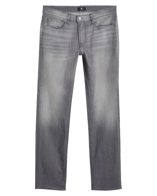 7 For All Mankind Gray Slimmy squiggle Slim Fit Tapered Jeans for men