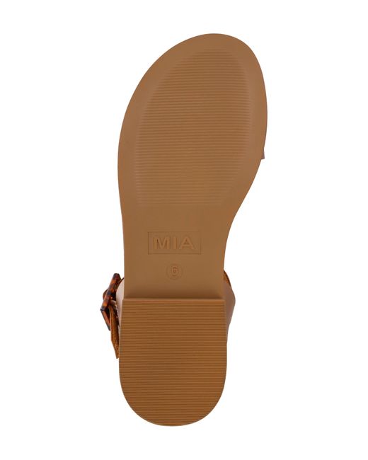 MIA Brown Peyton Ankle Strap Sandal