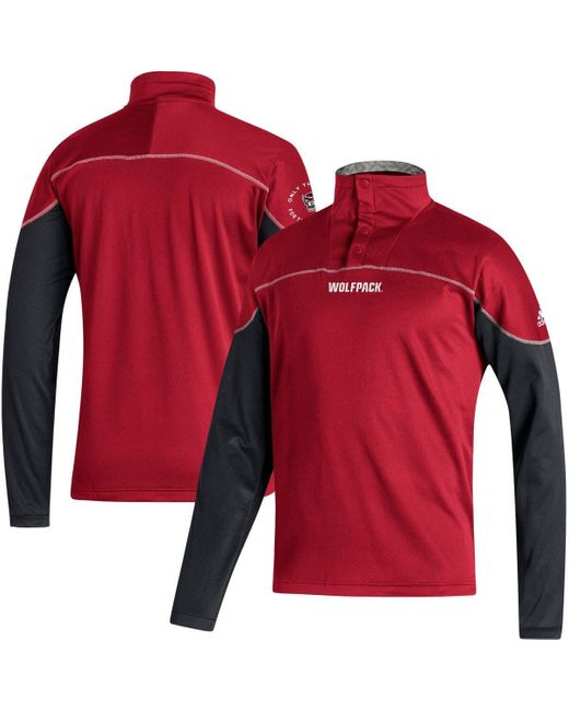 adidas Nc State Wolfpack Aeroready Knit Quarter-snap Jacket At ...