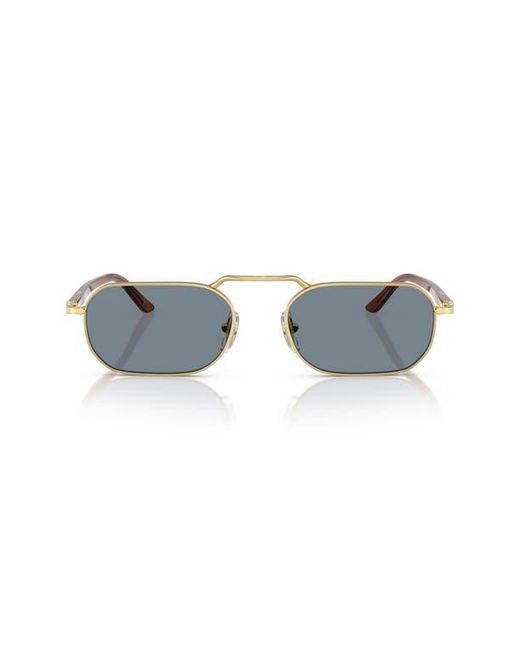 Persol Blue 57Mm Polarized Rectangular Sunglasses for men