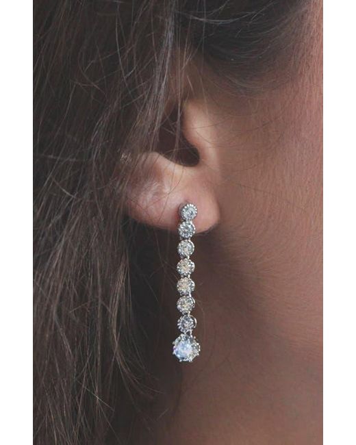 Bearfruit Jewelry White Celeste Tennis Earrings