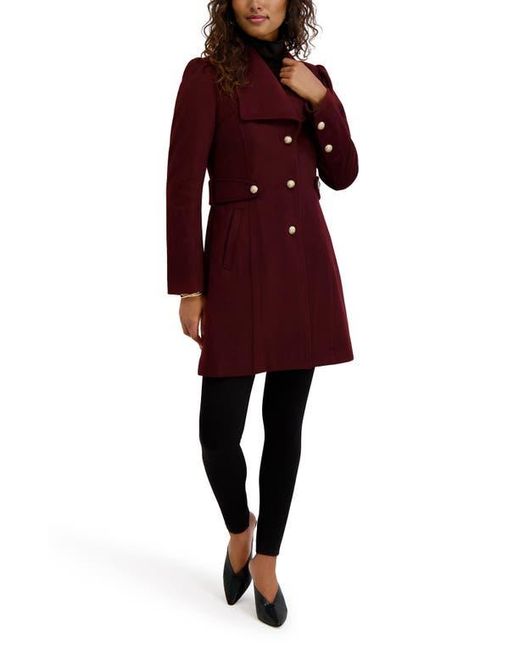 Kensie Red Wool Blend Long Coat