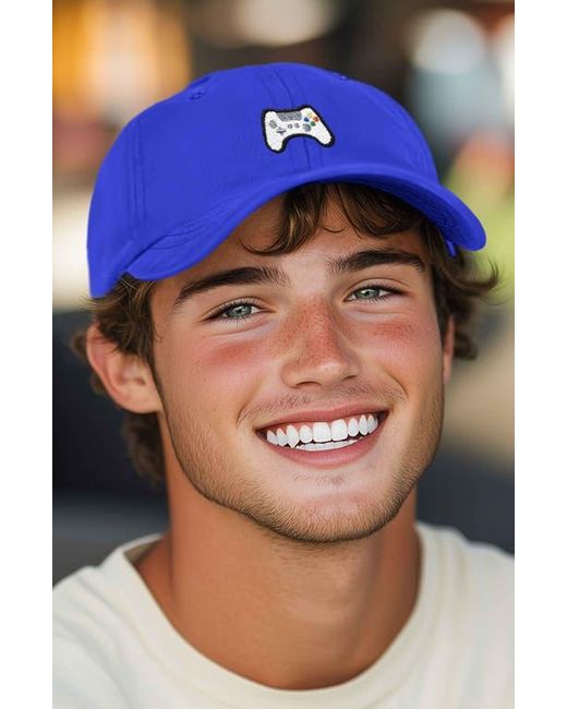 Alix Blue Game Controller Embroidered Hat for men