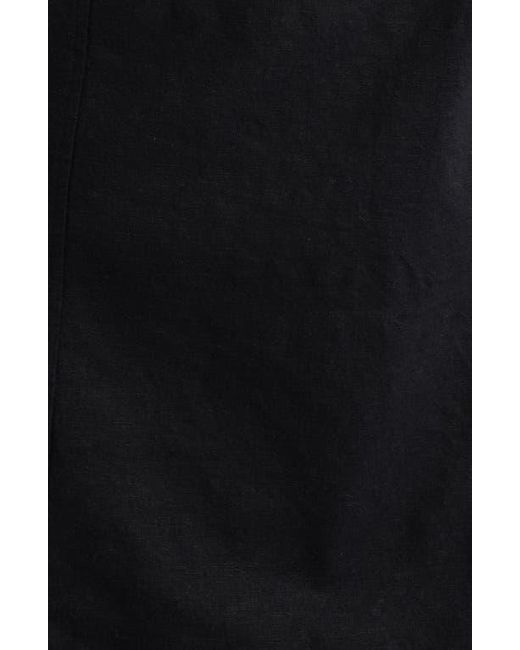Open Edit Black Sleeveless Linen Blend Minidress
