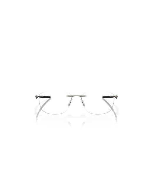 Oakley Gray 53Mm Rectangle Optical Glasses for men
