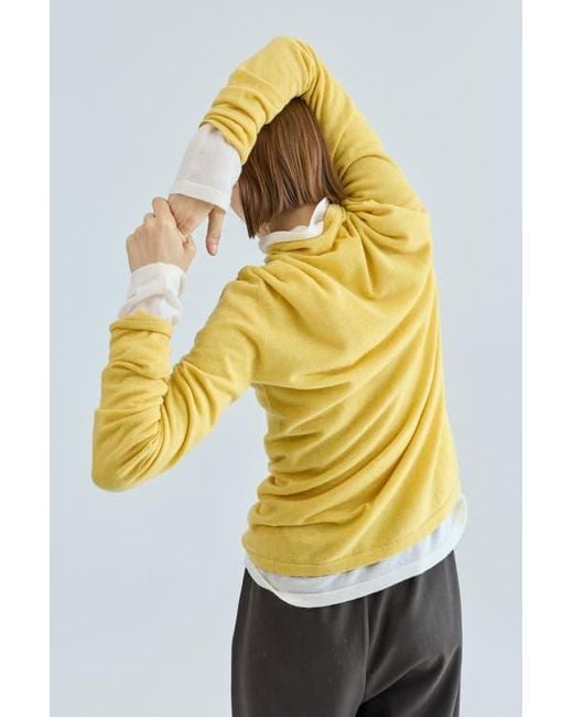 ALMINA CONCEPT Yellow Funnel Wool/Cash Turtleneck