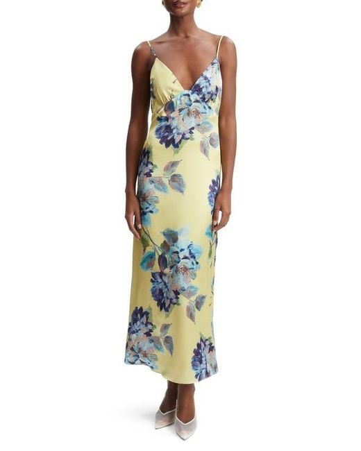 Bardot Multicolor Wintour Floral Print Satin Dress