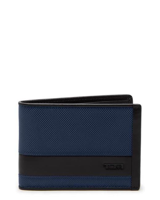 Tumi Blue Alpha Double Bifold Wallet for men