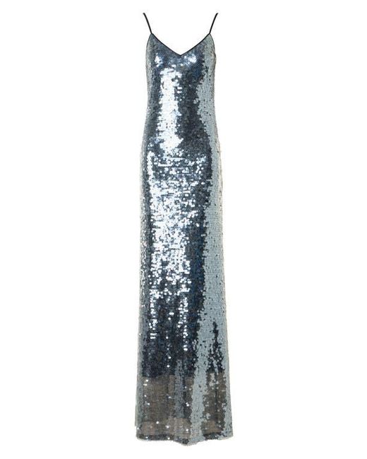 Akris Blue Sequin Gown