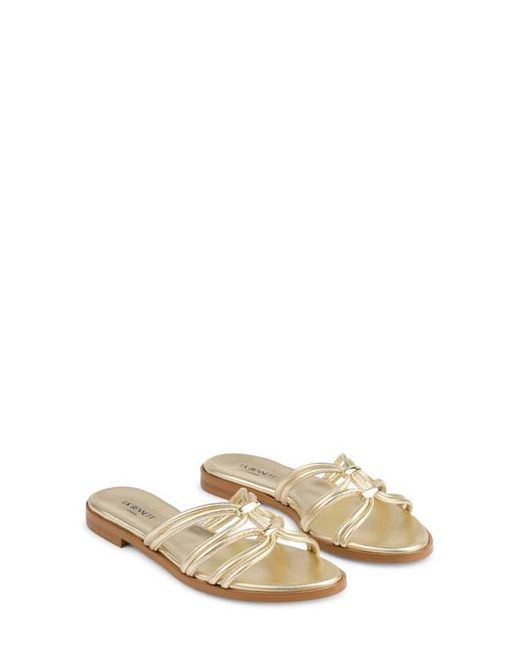 L.K.Bennett Metallic Tianey Tubular Strap Slide Sandal