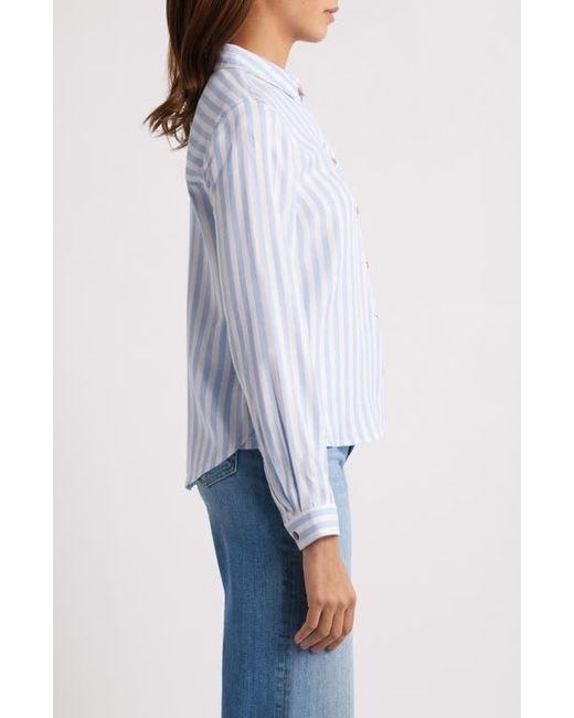 Beach Lunch Lounge Blue Candace Stripe Button-Up Shirt