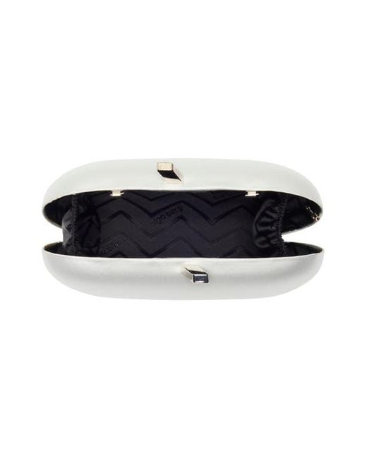 Olga Berg White Jenna Feather Tassel Clutch
