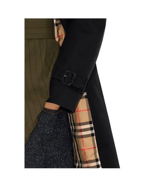 Burberry Black Short Chelsea Heritage Trench Coat