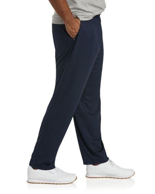 Reebok Blue Performance Mesh Open-Hem Pants for men